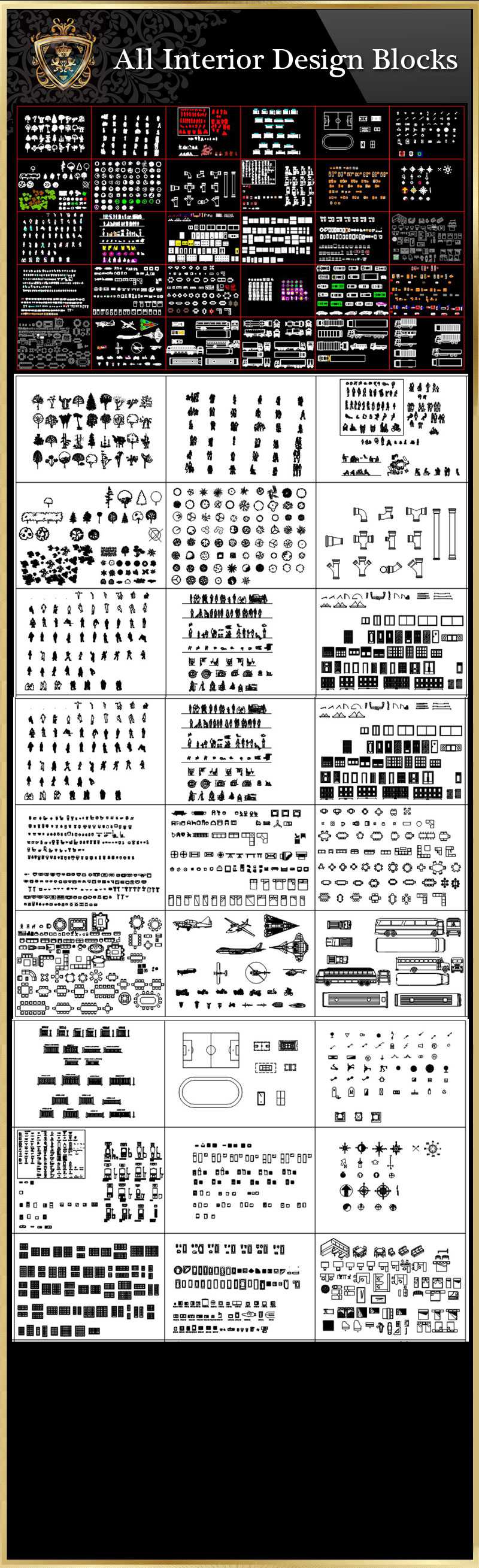 ★【All Interior Design Blocks 2】Download Luxury Architectural Design CAD Drawings--Over 20000+ High quality CAD Blocks and Drawings Download!